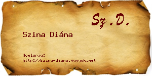 Szina Diána névjegykártya